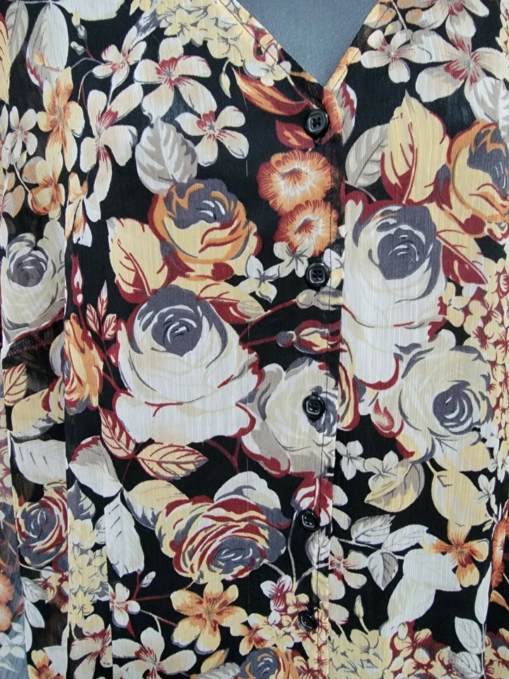 Requirements Womens Shirt Top Blouse Size 1X Multicolor Floral - Image 4 of 4
