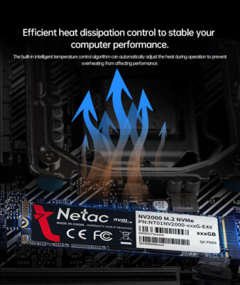 Netac 512GB M.2 2280 Internal SSD PCIe Gen3x4 NVMe Solid State
