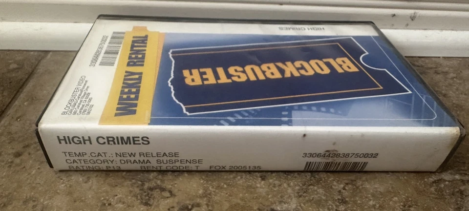 Blockbuster Video Atlanta VHS Plastic Clamshell Case& Tape-High Crimes Foto 3 de 4