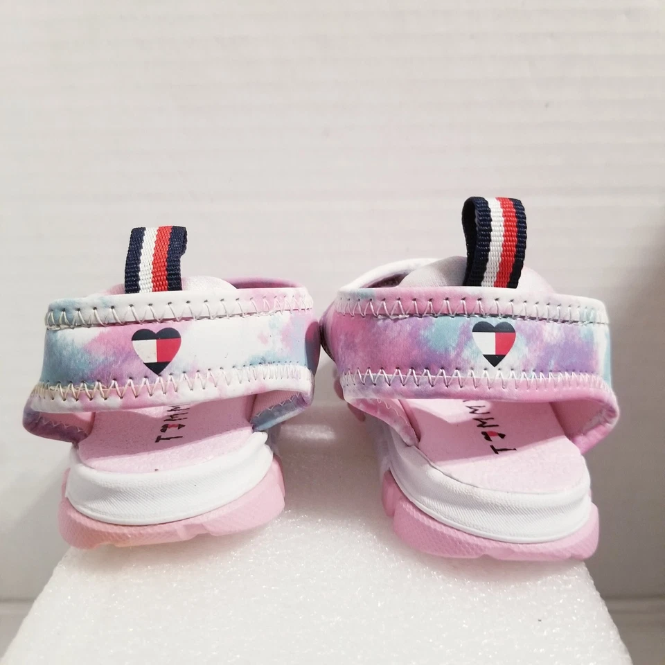 TOMMY HILFIGER Girls Toddler Sandals Shoes Pink Strap Open Toe Size 6 GREAT COND - Image 4 of 4