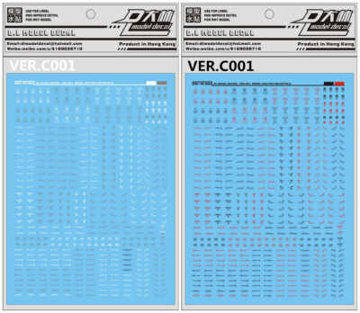 D.L high quality common caution Decal water paste For MG 1/100 model 001