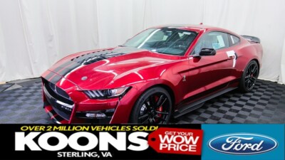 2020 Ford Mustang Shelby GT500 HELBY GT500 RAPID RED w/ BLACK STRIPES, TECHNOLOGY PKG, HANDLING PKG, CAR COVER