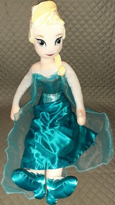 Disney Store Jumbo Large 27'' Frozen  Elsa Soft Stuffed Plush Toy Play Doll 