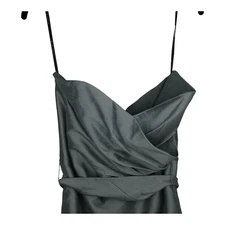 Alfred Sung Gray Strapless Wedding Bridesmaid Cocktail Party Dress Size 10