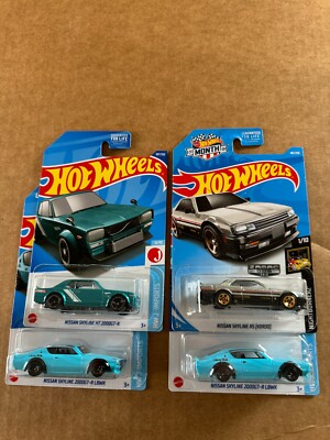 Hot wheels Menge 4x J-Imports Nissan Skyline HT 2000GT-X / Lbwk / Skyline Rs E84