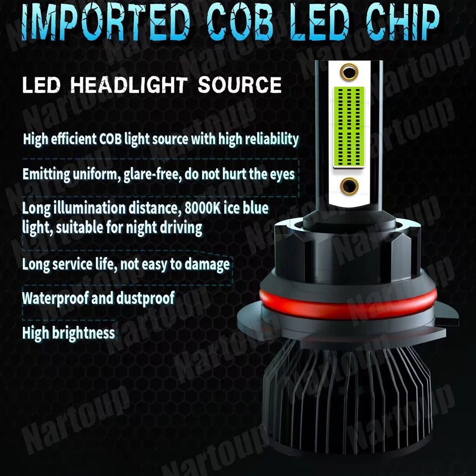 HB5 9007 LED Headlight Bulbs for 2003-2016 International Harvester 4300 4400 - Image 4 of 4