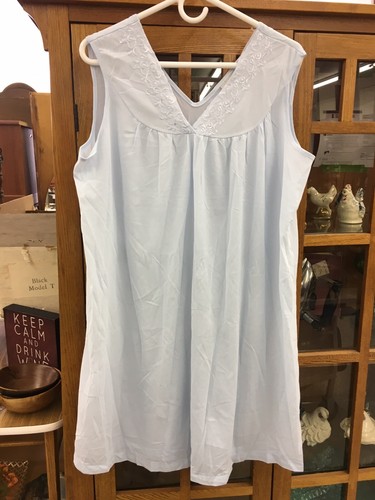 Vintage Nachthemd Danni neu ohne Etikett groß puderblau Dessous - Bild 1 von 4