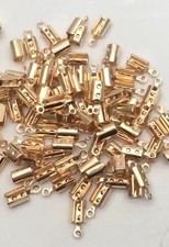100 Pcs 5mm Folding Crimp Clasps For Jewelry Making Earrings Bracelet Necklace