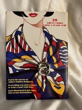 1980s SCARF CLIP, BAR PIN BOOKLET SET, SILVER, UNUSED; 20 LOOKS; RANDALL RAYON