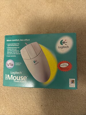 Logitech First Mouse Logitech First Mouse 3 Button Brand New Sealed PS2/Serial | eBay