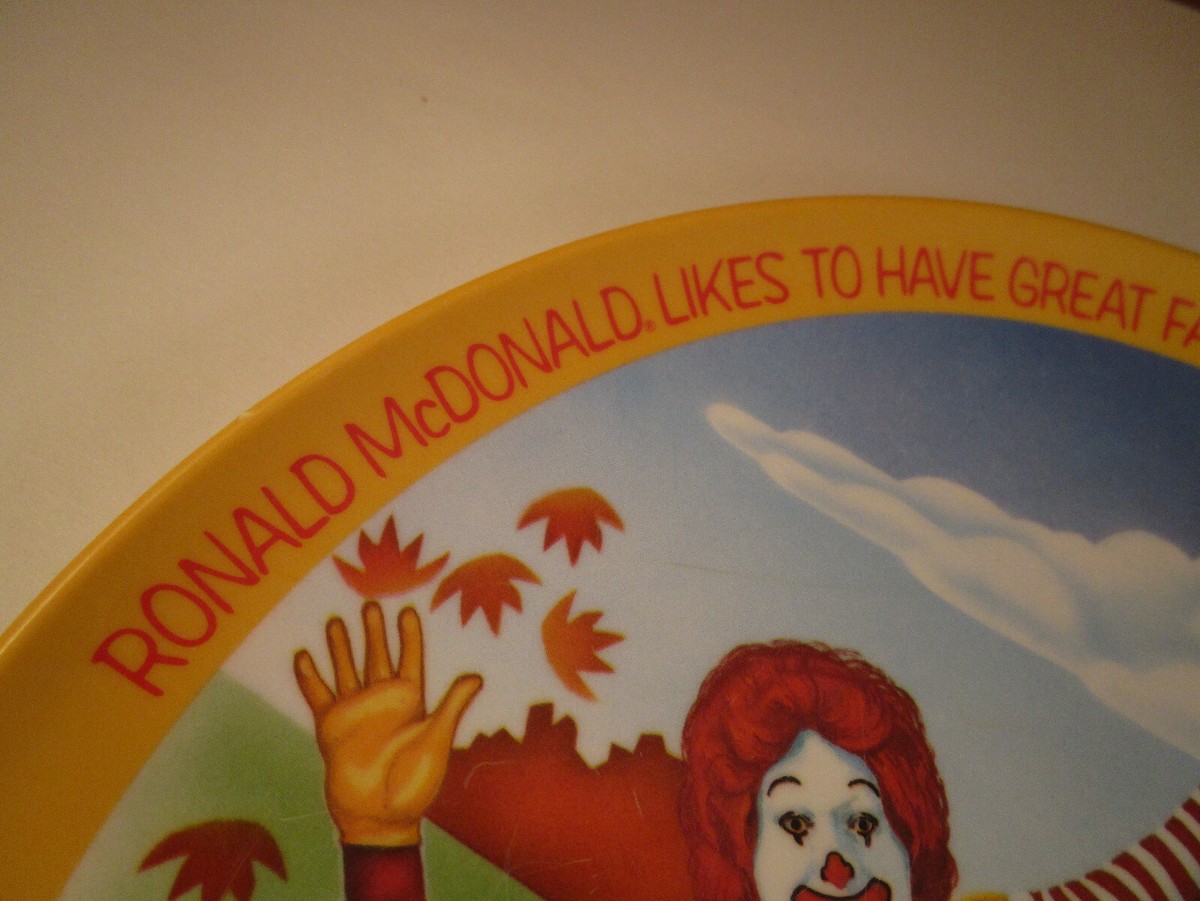 Vintage McDonalds Ronald McDonald Autumn Fall Grimace Plastic
