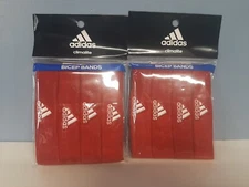 Adidas 3/4 Inch Bicep Band Climalite Red 4 Pack Lot Of 2