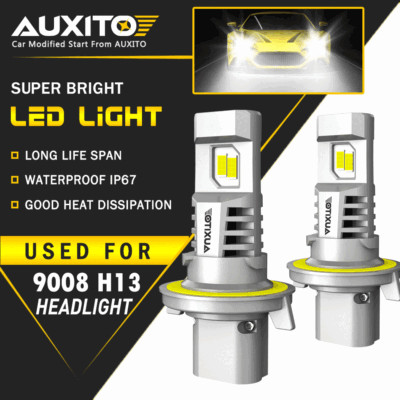 LED Headlight Bulbs H13 9008 for Ford F-150 04-2014 High Low Beam 30000LM M6 EOA