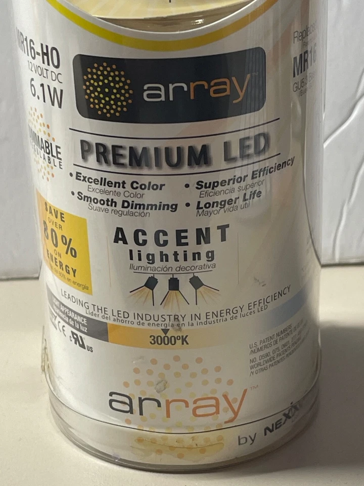 Array Premium LED MR16-HO 12 Volt 6.1W Dimmable Bulb 313 Lumens GU5.3 Base - Image 4 of 4