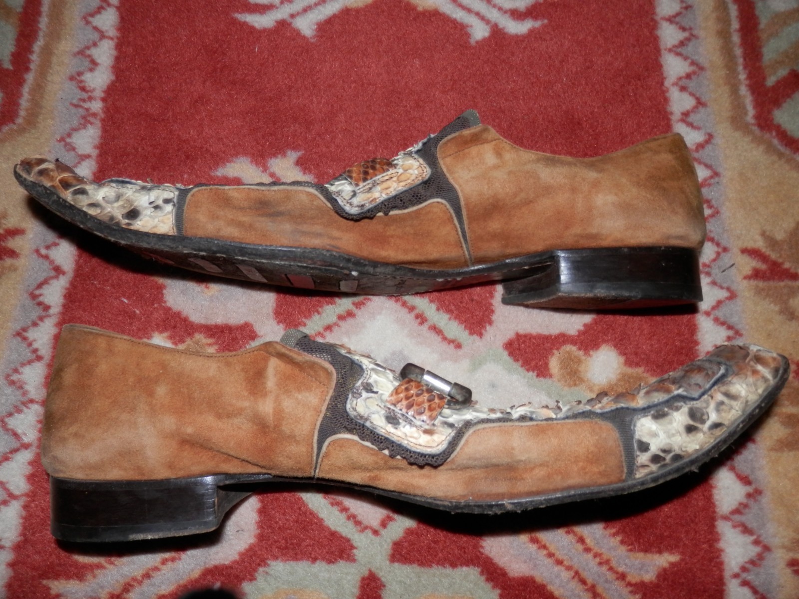 Vittorio Virgili Vero Cuoio Italian Made Genuine Alligator Skin Shoes EU 45 image 3