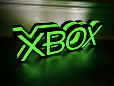 3D X-BOX Inspired LED Sign - 10.5" Dimmable Word-Wrap Light - Wall or Desk wrap