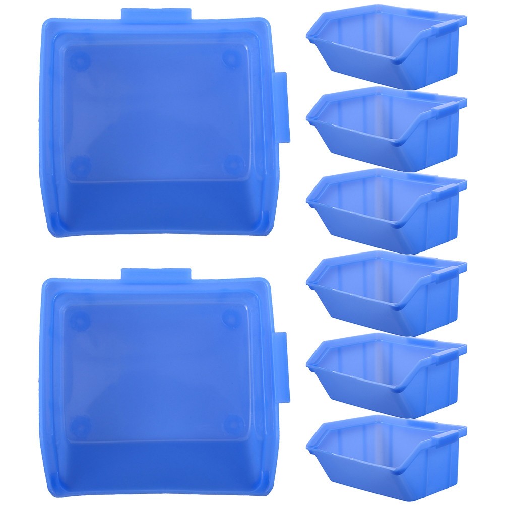  8 Pcs Stackable Storage Box Component Plastic Boxes Screws Organizer