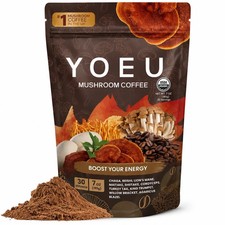 Organic YOEU Mushroom Coffee, 30 Servings/Bag, Instant, Free Shipping