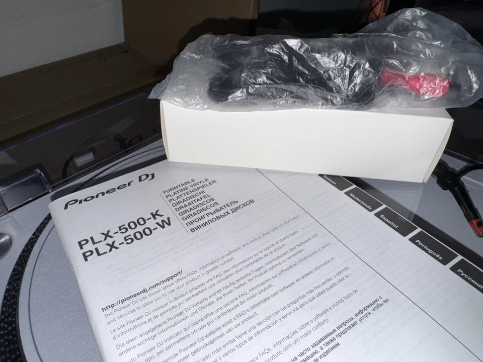 2x Pioneer DJ PLX-500 W Plattenspieler mit Ortofon Tonabnehmer (Kaum Benutzt) - Bild 3 von 4