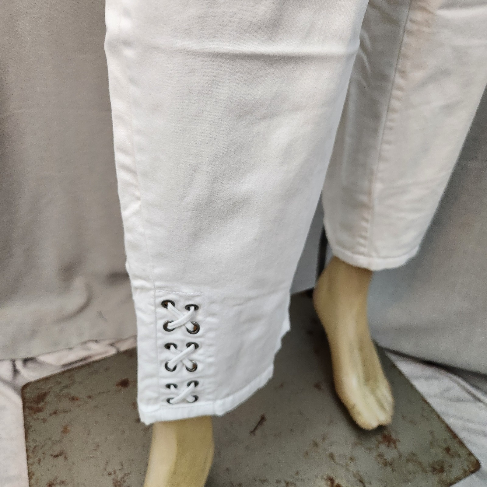 Ruby Rd Solid White Pants Slacks Jeans Stretch Si… - image 3