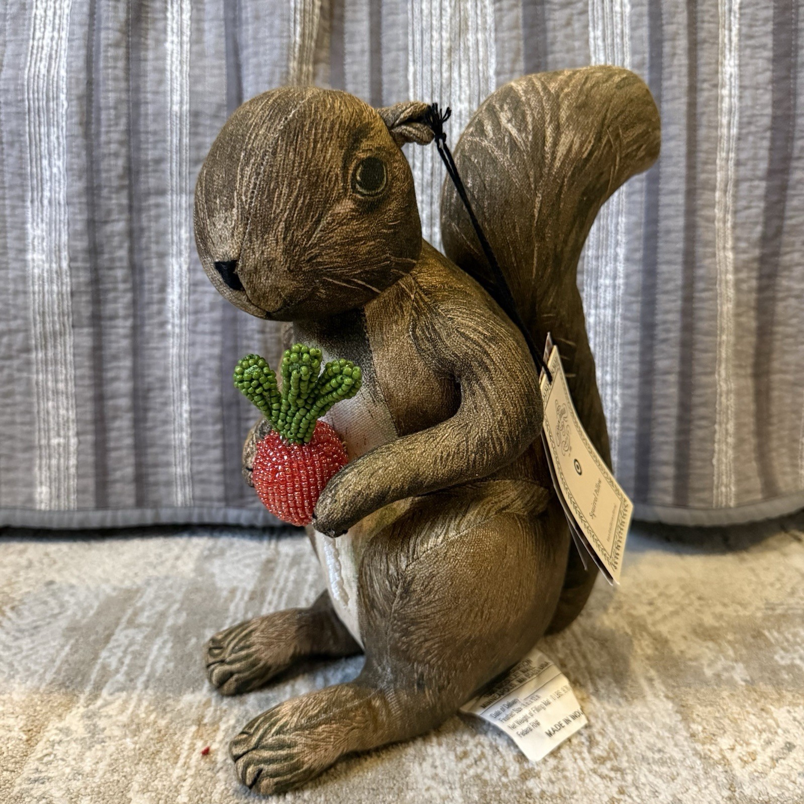 John Derian for Target Squirrel Decorative Pillow – Woodland Animal Plush Accent