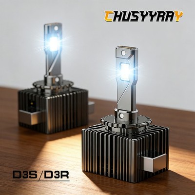 LED Headlight Bulbs Replace 100W D3S D3R HID Xenon Super White Conversion Kit 2X