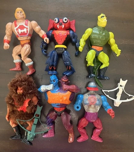 MOTU Vintage Masters of the Universe Lot of 6  1980s Grizzlor, Whiplash, He-Man