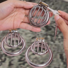 40/45/50mm Chastity Cage Device Ring Kit Lockable for Trainer Penis for Men BDSM
