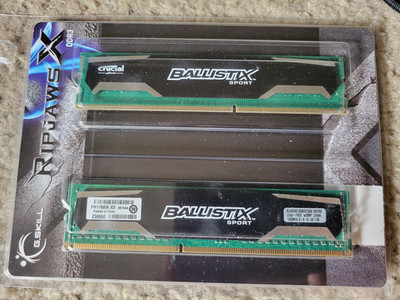 Crucial Ballistix Sport BLS4G3D1609DS1S00.16FER2 DDR3 PC3-12800u 2 x 4GB = 8GB