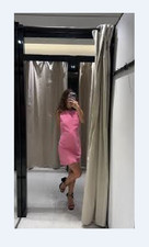 New ZARA Barbie Pink Sleeveless Mini Short Dress 7954/315 Cocktail Party Sz M