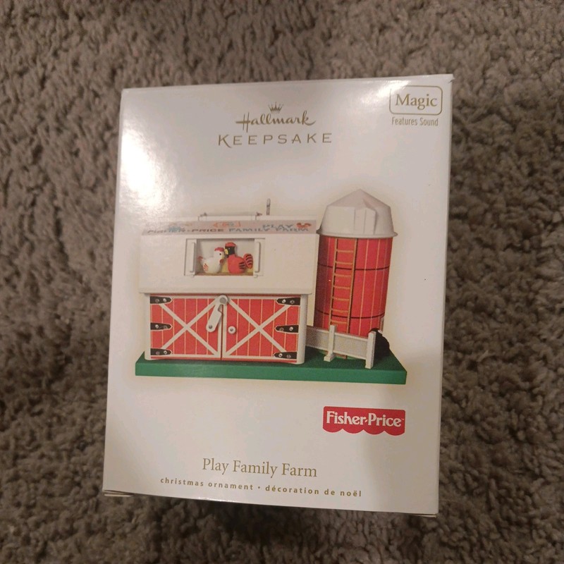 2008 Hallmark Keepsake Fisher-Price Play Family Farm Magic Sound Ornament