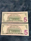 2 $5 star notes in sequential order from 2013 — photo 2
