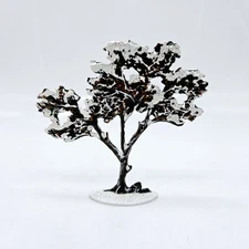 Johillco Winter Snow Tree Lead Figurine 3.5" Christmas Village 