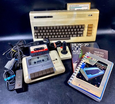 Commodore VIC 20 Personal Computer Lot ~ C2N Cassette Drive Omega Race Joystick