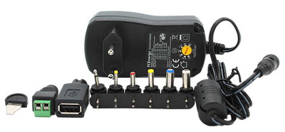 Universal Steckernetzteil 3-12V DC 1A 12W mit 6 Steckern + USB, Terminal Adapter