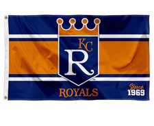 Royals Kansas City 3x5 Flag Man Cave Baseball New Fast USA Shipping KC Royal