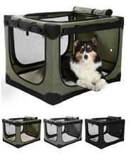 24" L x 17" W x 17" H Collapsible Travel Dog Crate, Portable Soft