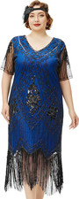Plus Size 1920s Flapper Cocktail Dress - Great Gatsby Style for Women