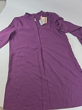 Anne Klein Womens Purple Longer Length Split ...