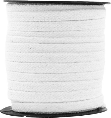 White Flat Drawstring Cord Drawstring , 3/8 Inch 20 YDs White Soft Drawstring...