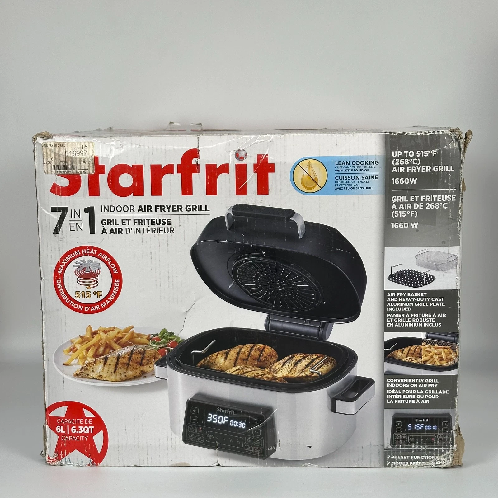 Starfrit 7-in-1 Indoor Air Fryer Grill
Opens in a new window or tab