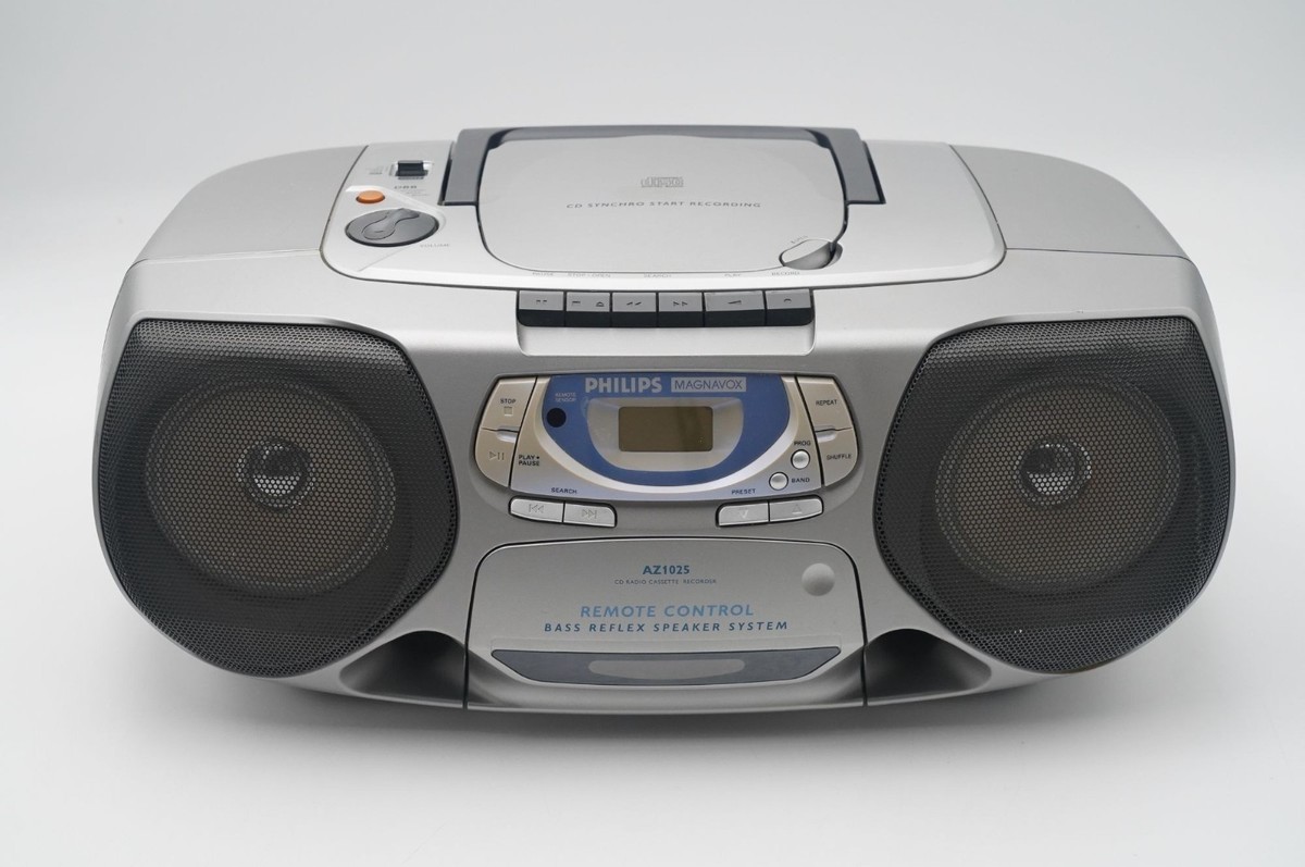 Philips Magnavox AZ1025 Portable Boombox CD Cassette Player AM/FM