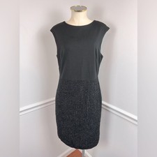ANN TAYLOR Sleeveless Black Career Dress Boucle Bottom | Size 8