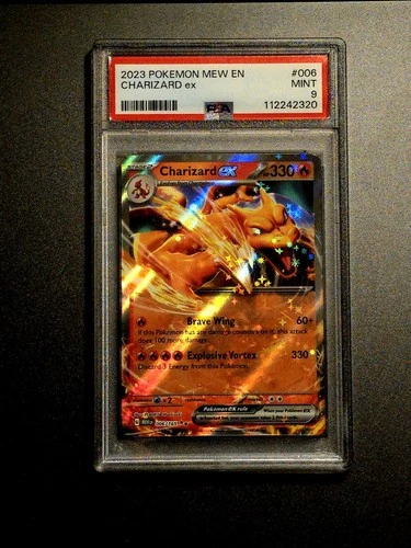 PSA 9 Charizard ex 006/165 Pokemon 151 Scarlet Violet Holo 2023 MINT