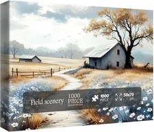 Field Scenery 1000 Pc Jigsaw Puzzle, Brand New-Sealed Box 
