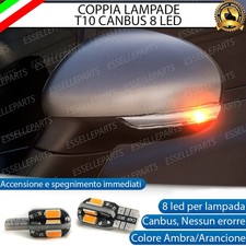 2X LAMPADE PER FRECCE LATERALI A LED FIAT 500X T10 8 LED CANBUS