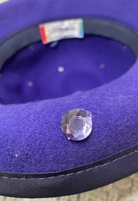 VTG Mr John Royal Purple Wool Felt Hat Rhinestones Large Bow Church Derby Fedora VTG Mr John Royal Purple Wool Felt Hat Rhinestones Large Bow  main image 3
