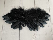 Barbie Sindy Doll Black Feather Angel Fairy Wings Perfect For OOAK Projects A9