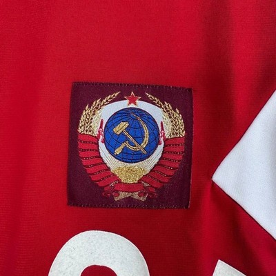 Adidas USSR Soccer Jersey Red #9 Vintage CE2342 Style Mens Size XS