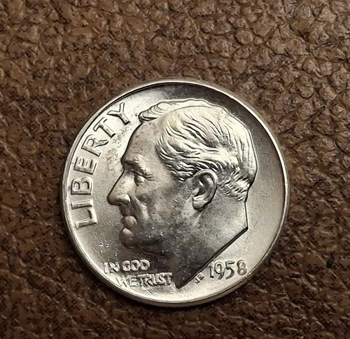 1958- D ROOSEVELT DIME Coin  condition VERY GOOD (see photos) #2